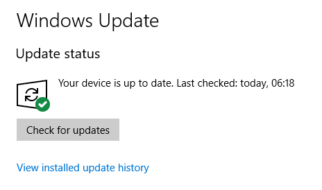 панель Центра обновления Windows с элементами интерфейса для установки патчей
