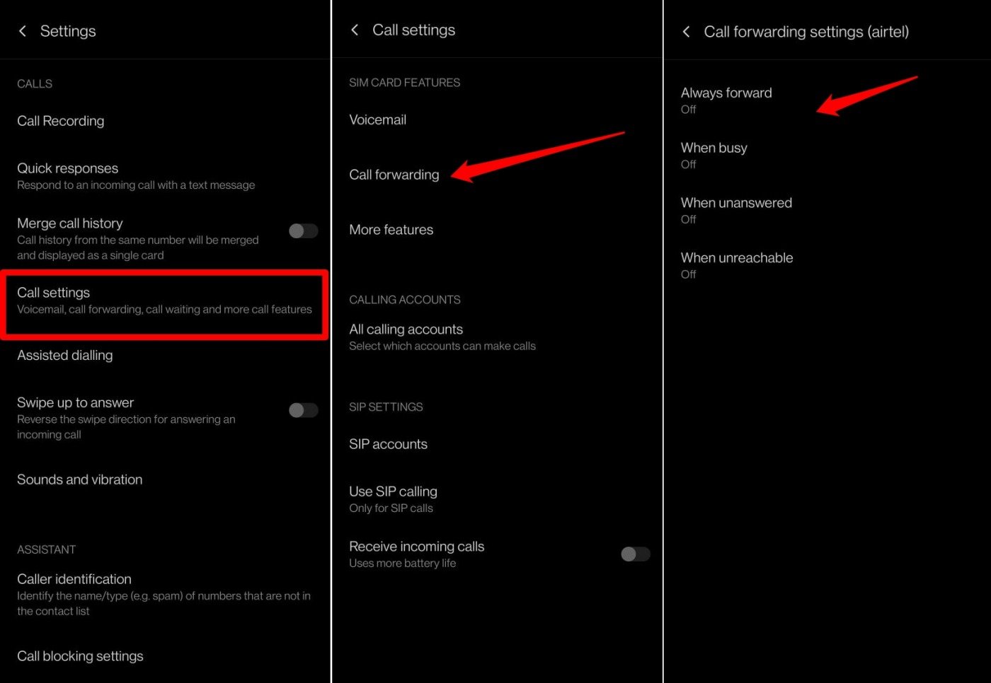 Отключите переадресацию вызовов на Android