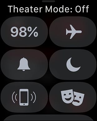 Подтверждение отключения Режима театра на Apple Watch