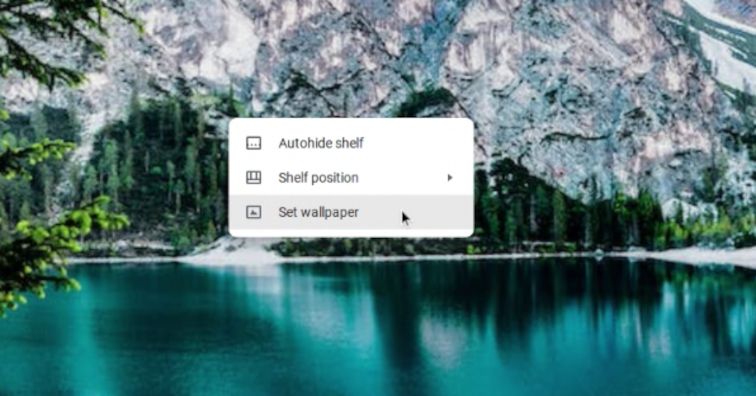 меню рабочего стола ChromeOS