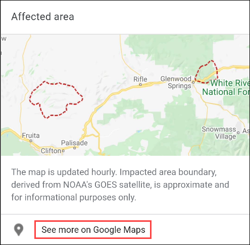 карточка с информацией о пожаре