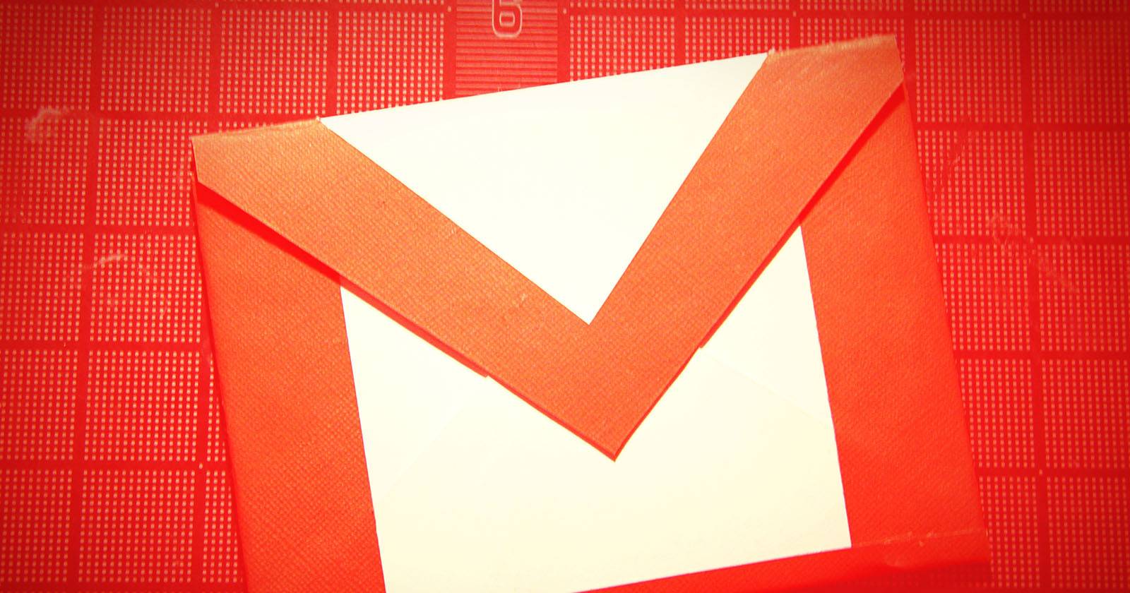 Вид интерфейса Gmail: список писем во входящих