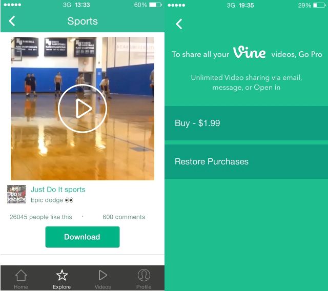Временная лента VineDrive с кнопкой загрузки