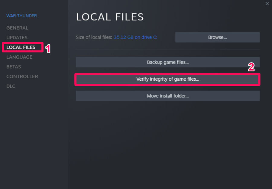 Проверка целостности файлов игры в Steam