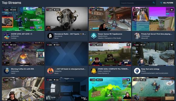 Разнообразие стримов на Mixer.com