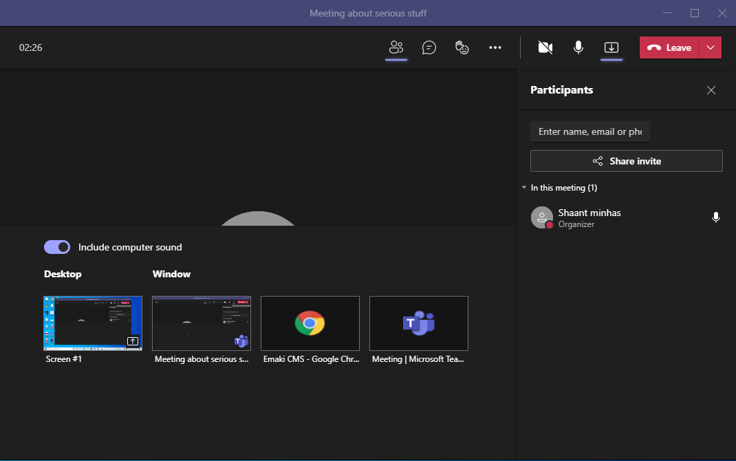 Различные функции Teams