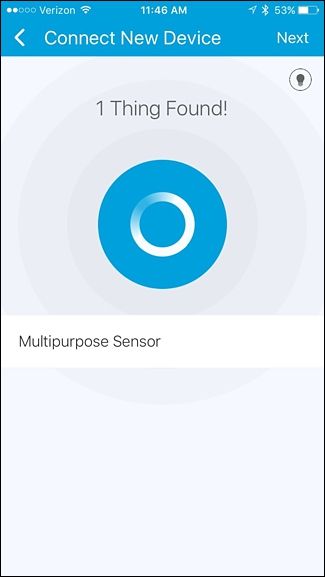 Экран именования датчика и выбора комнаты
