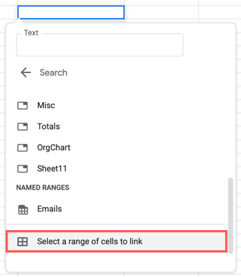 Нажмите Выбрать диапазон ячеек для ссылки