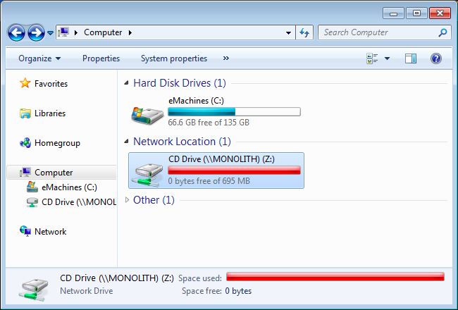 Удалённый доступ к оптическому приводу по сети