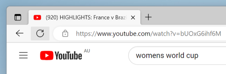 Обновите YouTube, чтобы перезапустить текущее видео