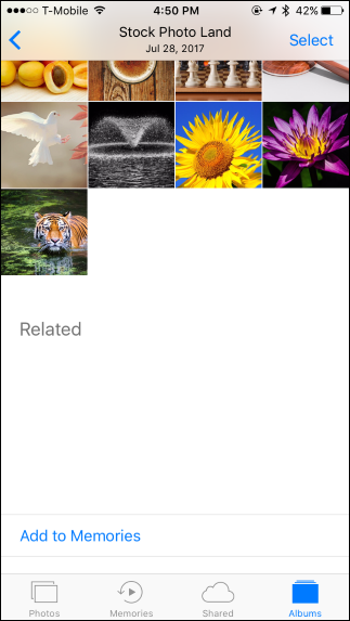Выбор фото для создания Воспоминания