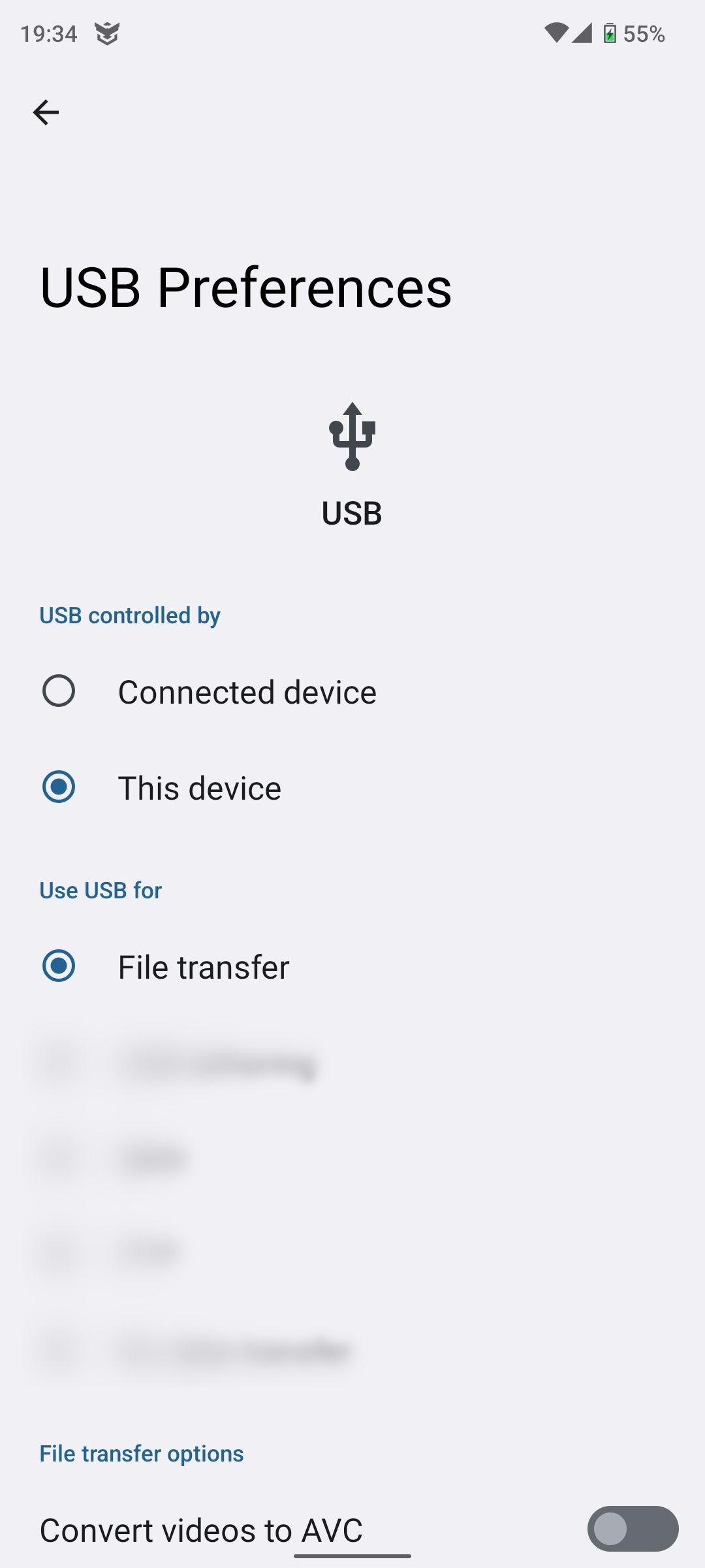 Подтвердить передачу файлов по USB