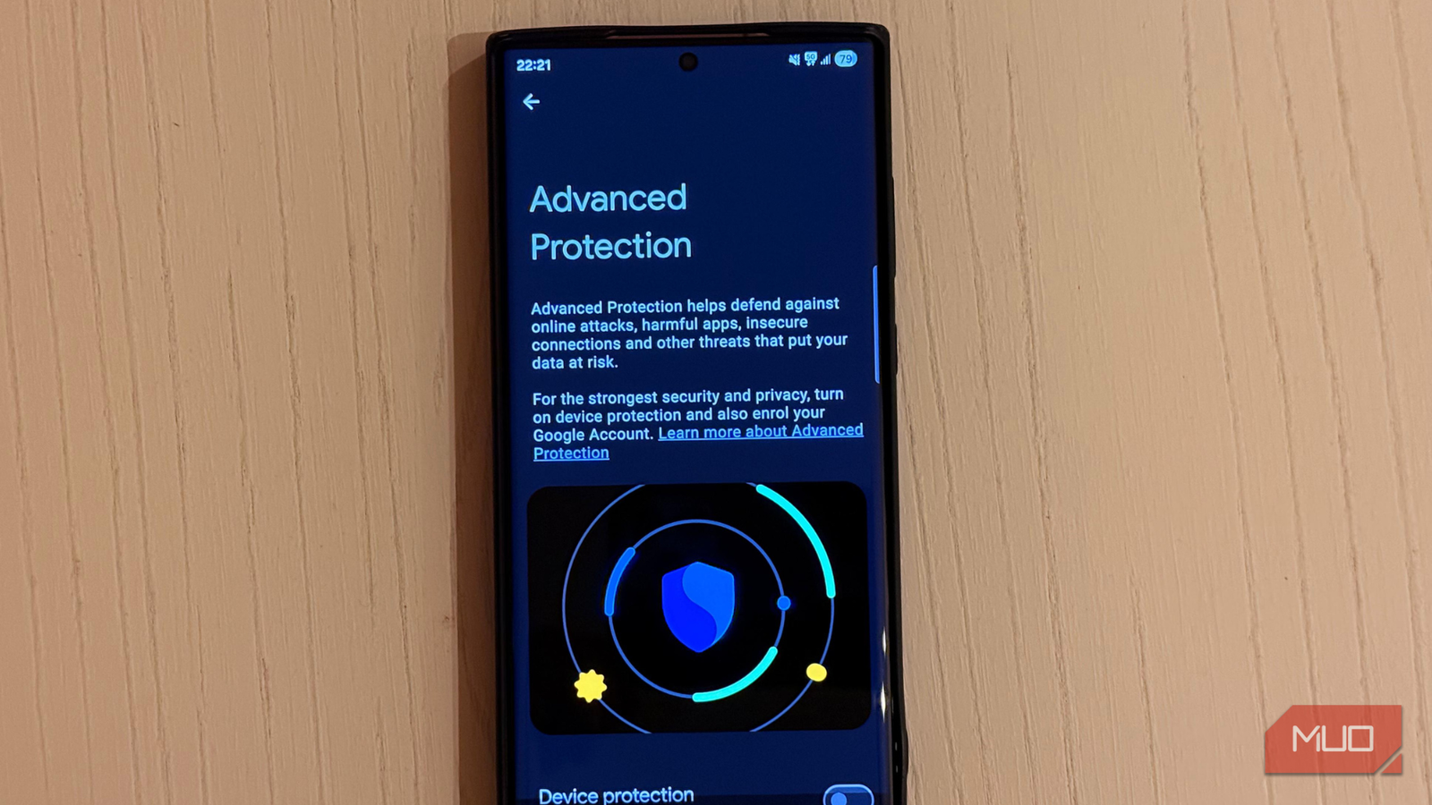 Advanced Protection на Android: включение и защита