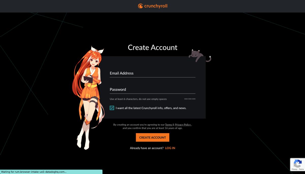 Страница регистрации