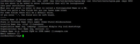 Создание SSL сертификата OpenSSL
