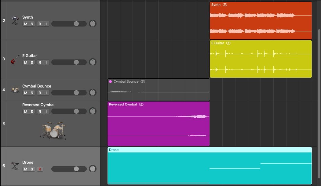 Развернутая тарелка и другие инструменты в Logic Pro x