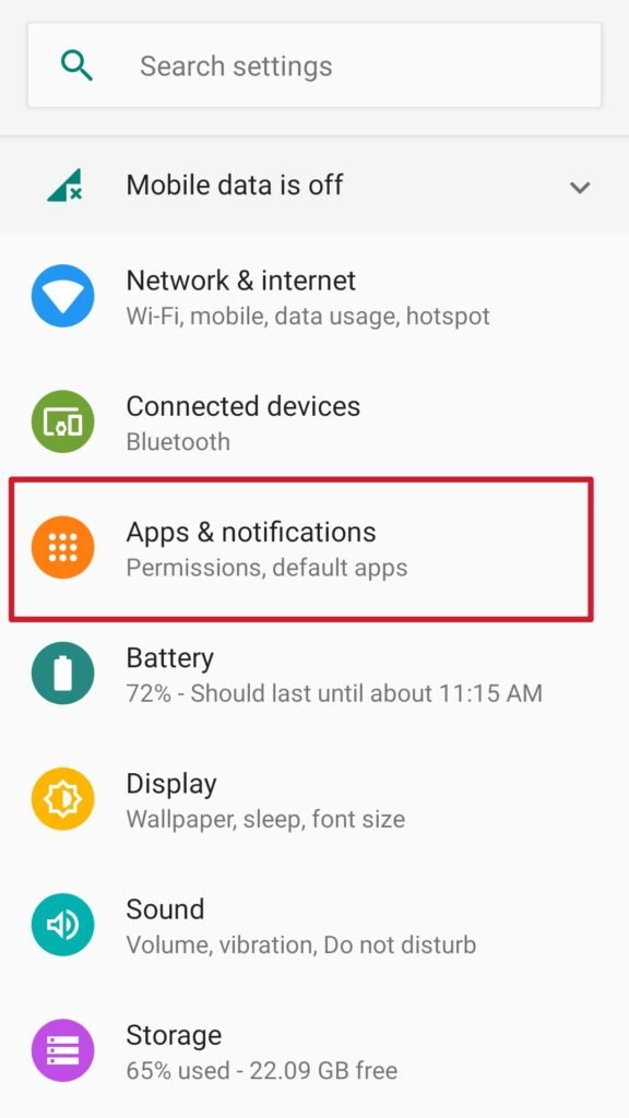 error in android 10