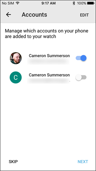 Добавление или выбор Google-аккаунта