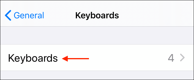 Нажмите «Клавиатуры» в разделе Клавиатура