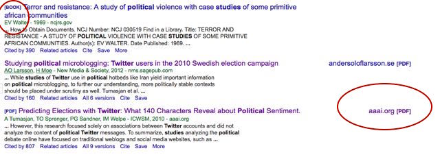 Прямые PDF-ссылки в результатах поиска Google Scholar.