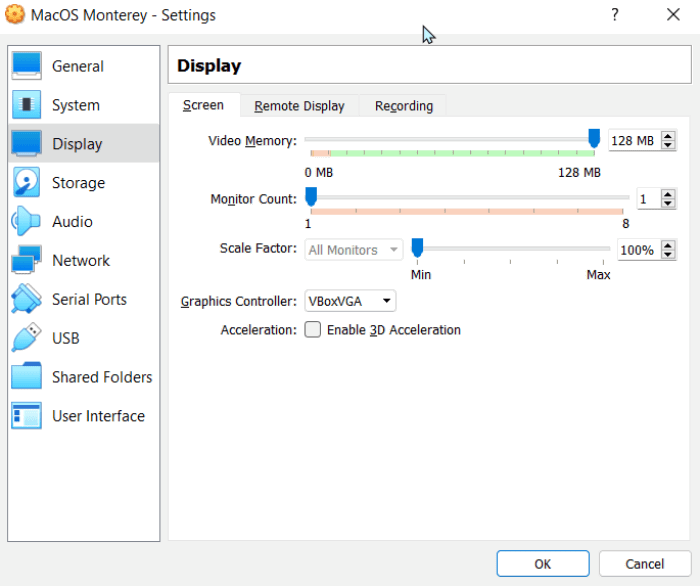 Настройка видео памяти
