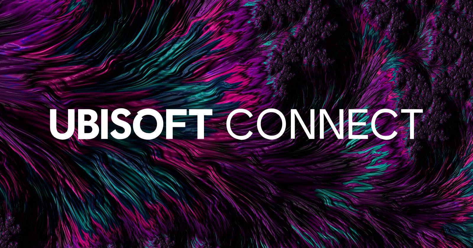Логотип Ubisoft Connect на абстрактном фоне