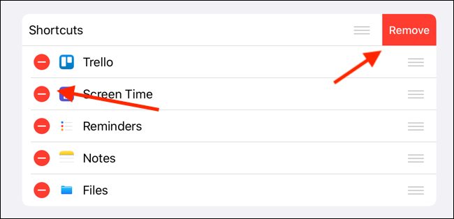 Нажмите кнопку минус, затем Удалить