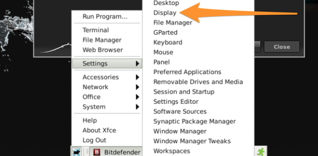 Настройка разрешения экрана