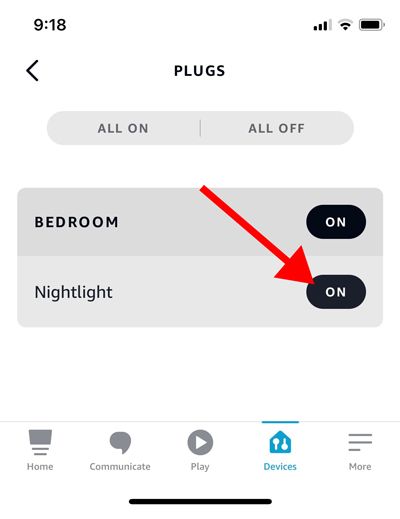 Tap toggle switch to On