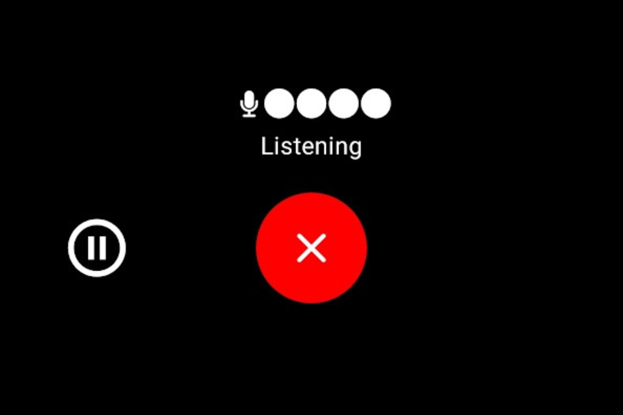 Экран прослушивания при голосовой беседе в ChatGPT