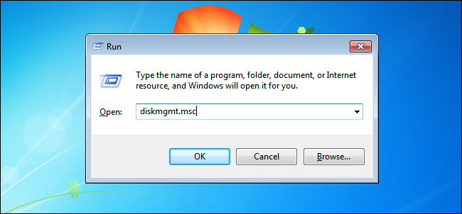 Открыть утилиту управления дисками в Windows 7 или 8