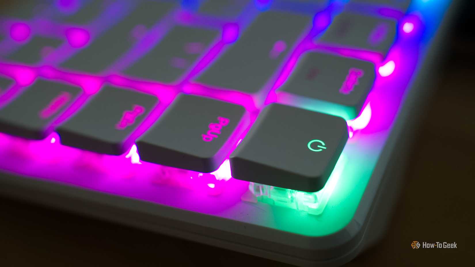 Raspberry Pi 500+ power button.