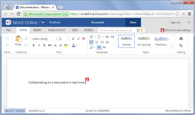 Совместное редактирование в Word Online — несколько курсоров и изменения в реальном времени