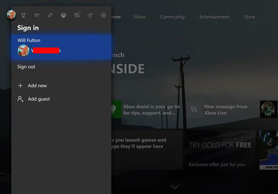 Создание нового Gamertag на Xbox