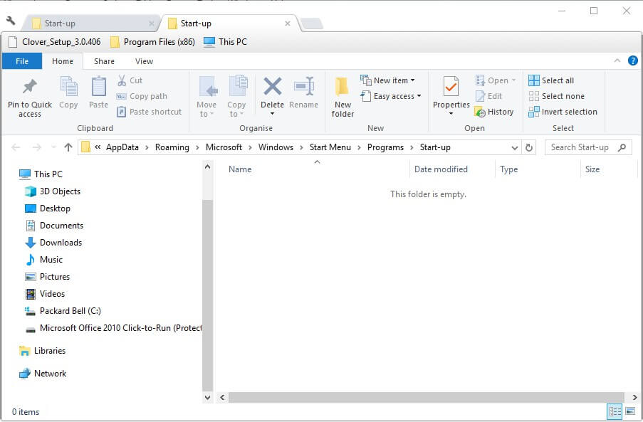 папка автозагрузки в проводнике windows 10