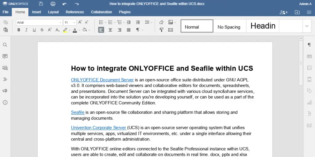 Интеграция ONLYOFFICE и Seafile в UCS