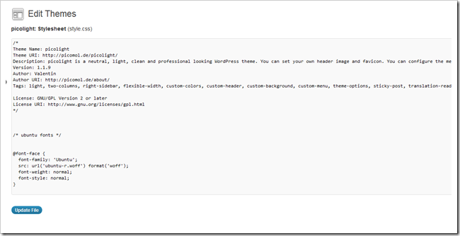 Скриншот: редактор внешнего вида темы