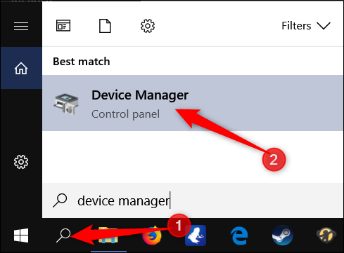 Поиск и запуск Диспетчера устройств в Windows