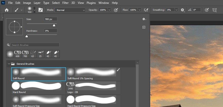 Шаг 4 Soft Round Brush