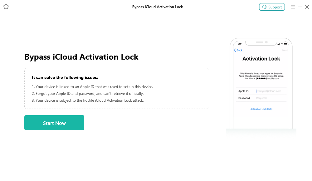 скриншот процесса обхода блокировки iCloud