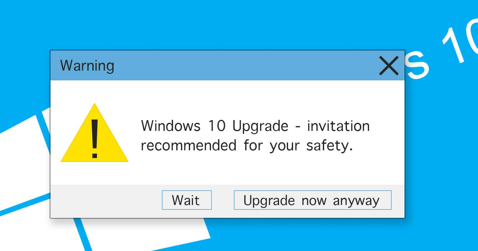 Напоминание об обновлении до Windows 10 на экране