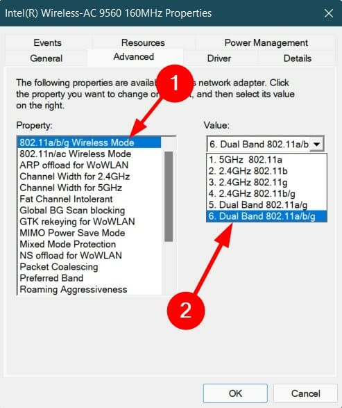 Настройка режима 802.11 Dual Band