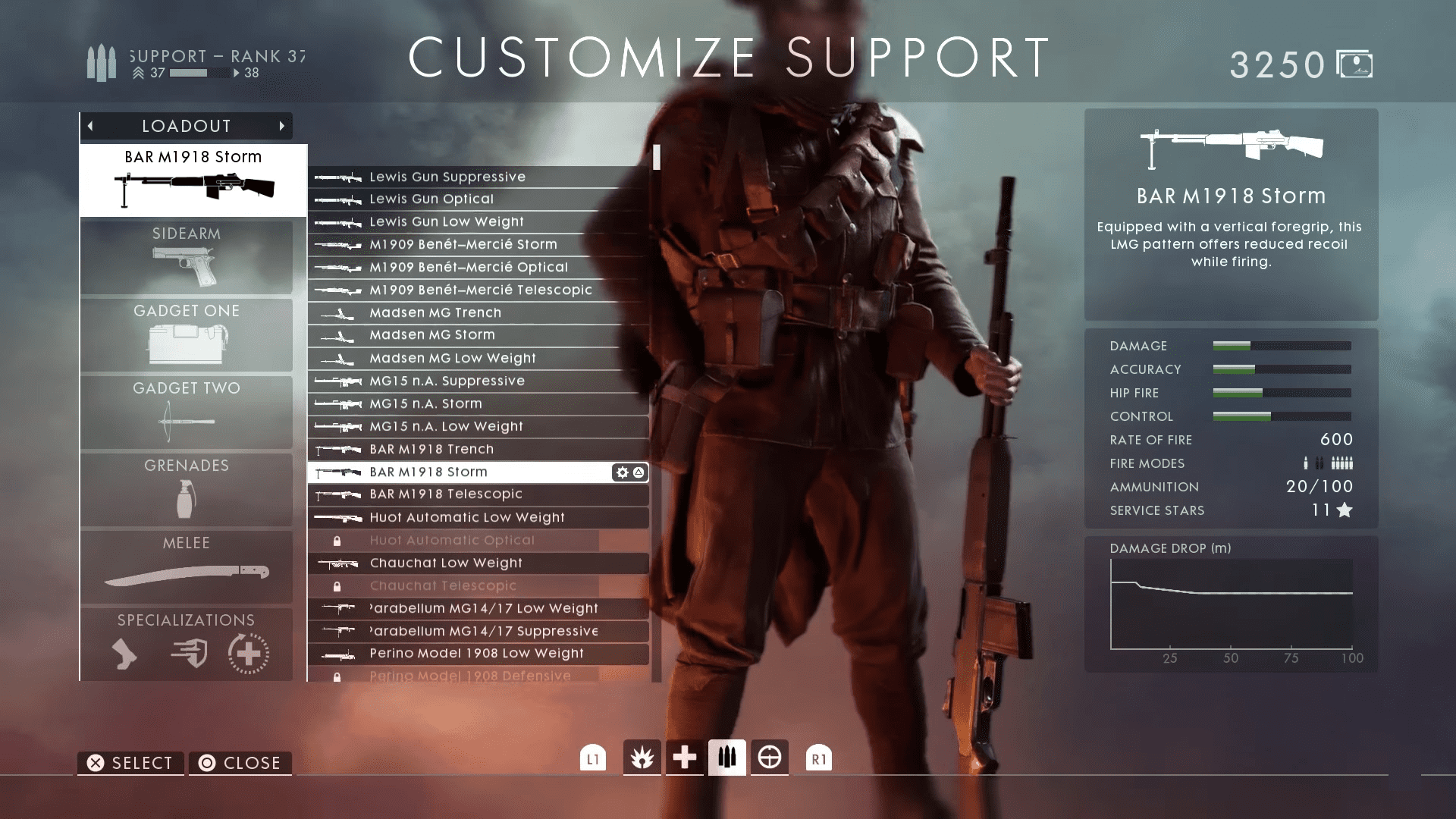 Параметры чувствительности и управление прицела в Battlefield 1