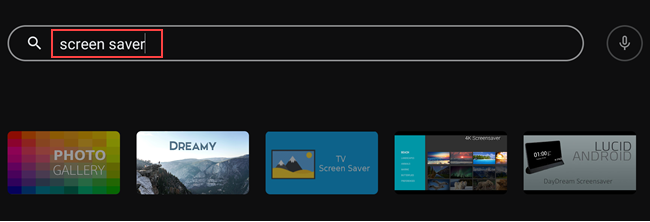 поиск скринсейвера в Play Store