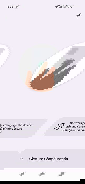 Регистрация жеста в TapTap — экран регистрации