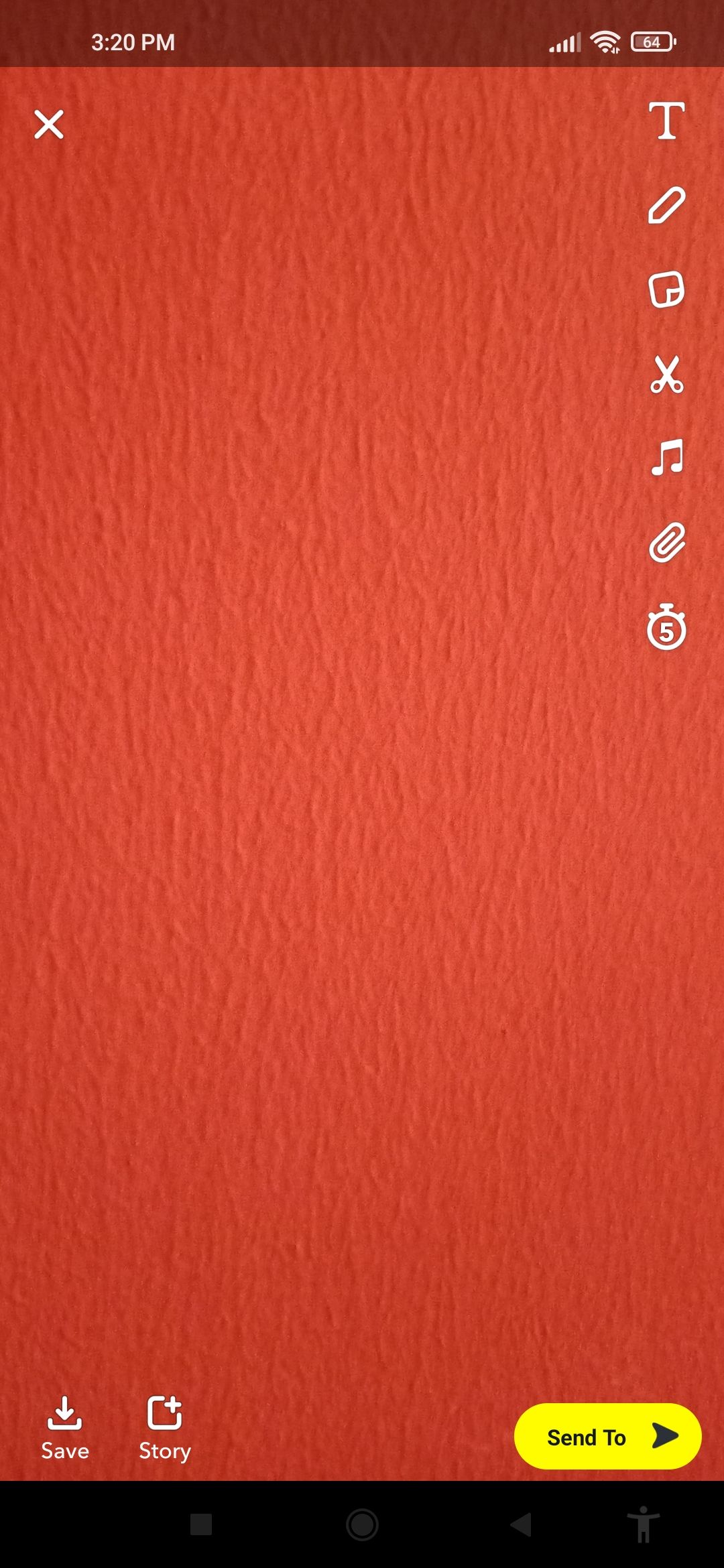 Интерфейс Snapchat с опцией прикрепить ссылку к Snap