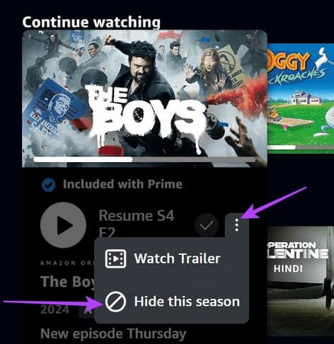 Удалить «Продолжить просмотр» — Amazon Prime Video