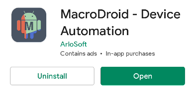 Установите MacroDroid из Google Play.