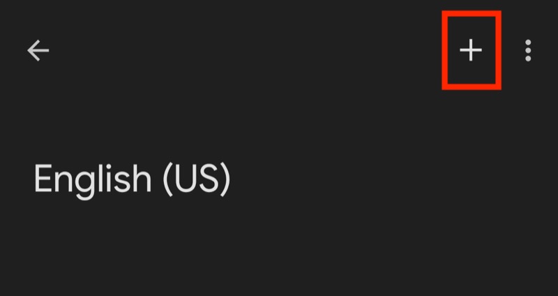 Кнопка добавления нового текстового ярлыка в Gboard