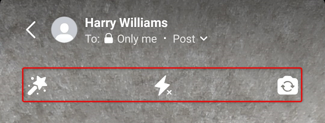 Параметры внешнего вида видео и переключение камеры.